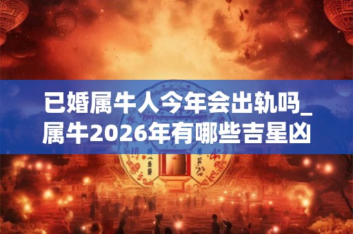 已婚属牛人今年会出轨吗_属牛2026年有哪些吉星凶星