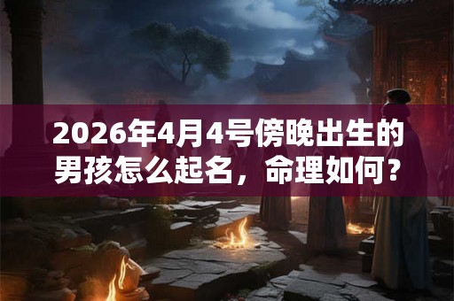 2026年4月4号傍晚出生的男孩怎么起名，命理如何？