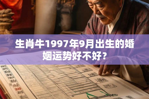 生肖牛1997年9月出生的婚姻运势好不好？
