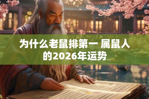 为什么老鼠排第一 属鼠人的2026年运势 为什么老鼠排第一 属鼠人的2026年运势