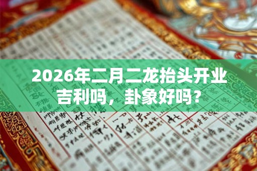 2026年二月二龙抬头开业吉利吗，卦象好吗？