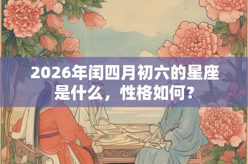 2026年闰四月初六的星座是什么,性格如何? 2026年闰四月初六的星座是什么,性格如何?