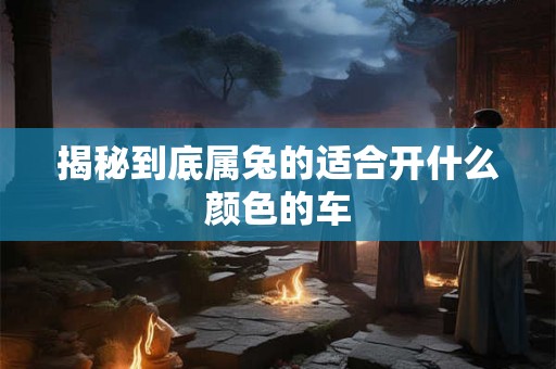 揭秘到底属兔的适合开什么颜色的车
