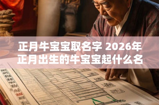 正月牛宝宝取名字 2026年正月出生的牛宝宝起什么名字