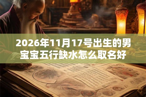 2026年11月17号出生的男宝宝五行缺水怎么取名好