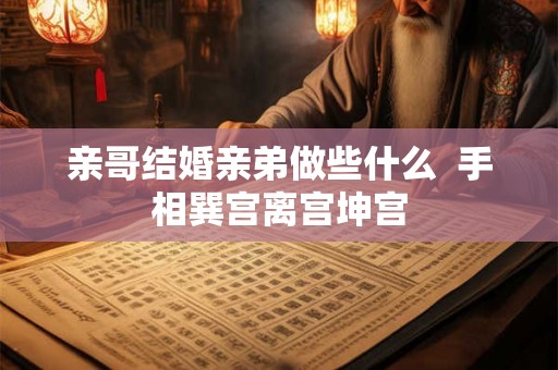 亲哥结婚亲弟做些什么 手相巽宫离宫坤宫 亲哥结婚亲弟做些什么 手相巽宫离宫坤宫