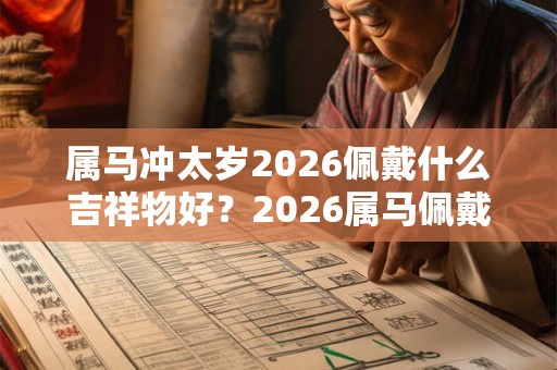 属马冲太岁2026佩戴什么吉祥物好？2026属马佩戴什么生肖好？