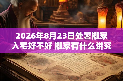 2026年8月23日处暑搬家入宅好不好 搬家有什么讲究