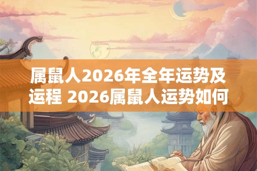 属鼠人2026年全年运势及运程 2026属鼠人运势如何