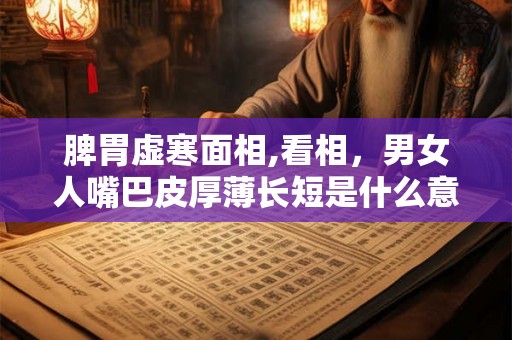脾胃虚寒面相,看相，男女人嘴巴皮厚薄长短是什么意思