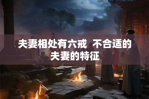 夫妻相处有六戒  不合适的夫妻的特征