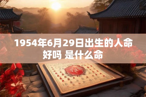 1954年6月29日出生的人命好吗 是什么命