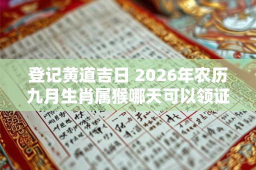 登记黄道吉日 2026年农历九月生肖属猴哪天可以领证 登记黄道吉日 2026年农历九月生肖属猴哪天可以领证