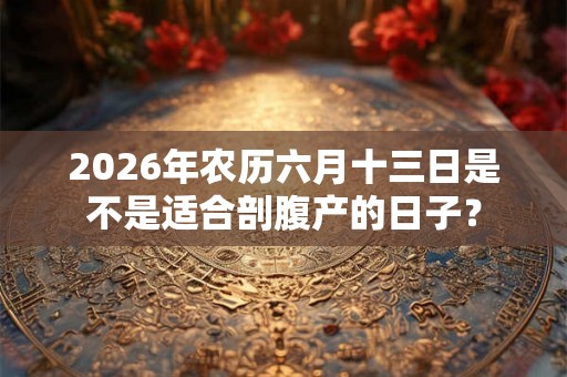 2026年农历六月十三日是不是适合剖腹产的日子? 2026年农历六月十三日是不是适合剖腹产的日子?
