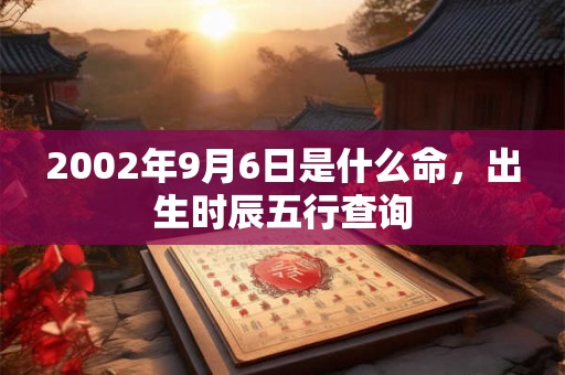 2002年9月6日是什么命,出生时辰五行查询 2002年9月6日是什么命,出生时辰五行查询