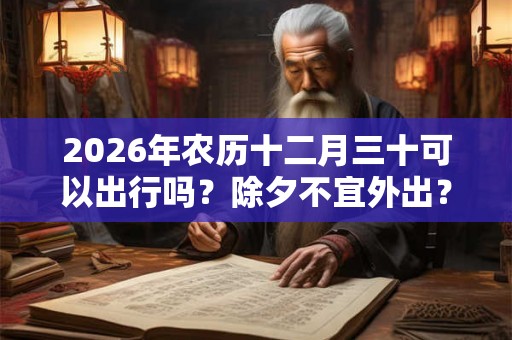 2026年农历十二月三十可以出行吗？除夕不宜外出？