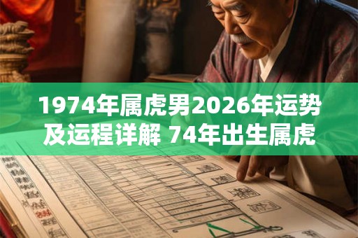 1974年属虎男2026年运势及运程详解 74年出生属虎人2026全年每月运势男性