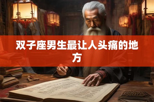 双子座男生最让人头痛的地方