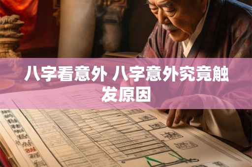 八字看意外 八字意外究竟触发原因