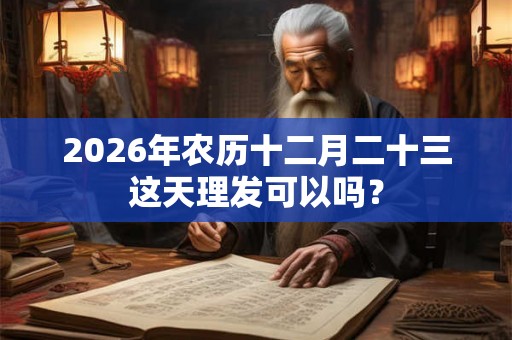 2026年农历十二月二十三这天理发可以吗？