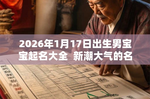 2026年1月17日出生男宝宝起名大全  新潮大气的名字分享