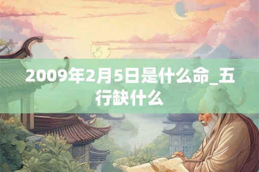 2009年2月5日是什么命_五行缺什么