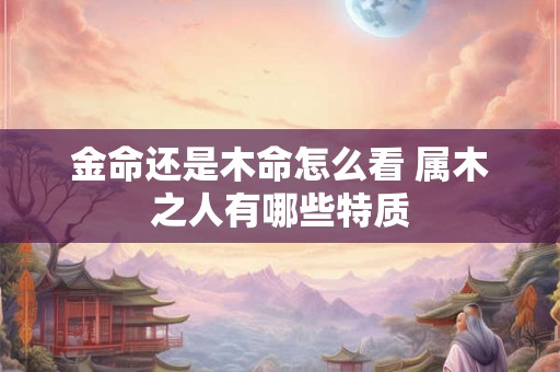 金命还是木命怎么看 属木之人有哪些特质