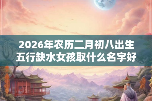 2026年农历二月初八出生五行缺水女孩取什么名字好？