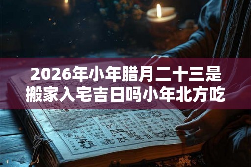 2026年小年腊月二十三是搬家入宅吉日吗小年北方吃什么？