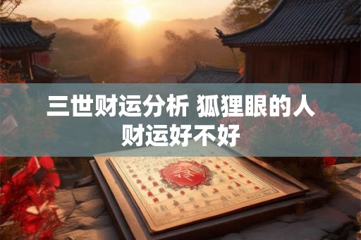 三世财运分析 狐狸眼的人财运好不好 三世财运分析 狐狸眼的人财运好不好