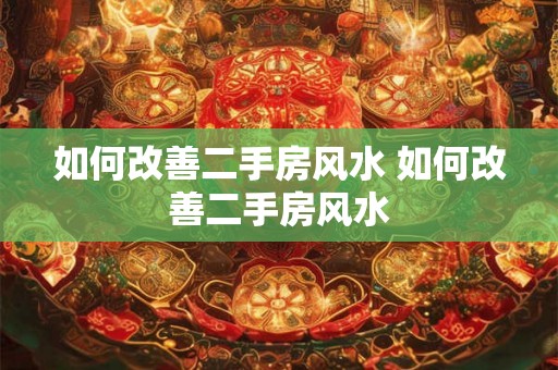如何改善二手房风水 如何改善二手房风水
