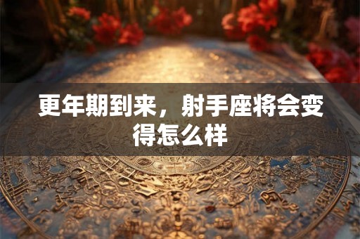 更年期到来，射手座将会变得怎么样