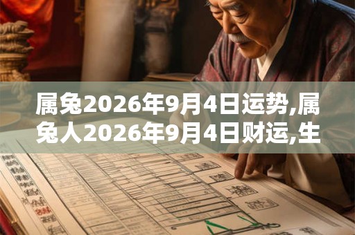 属兔2026年9月4日运势,属兔人2026年9月4日财运,生肖兔2026年9月4日运势