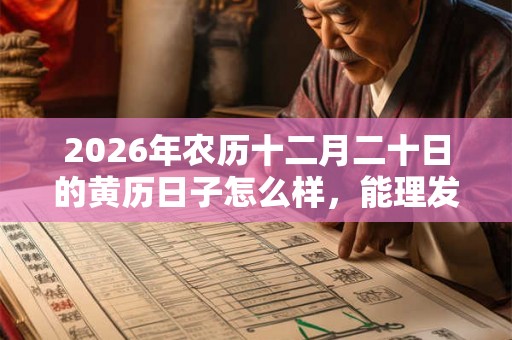 2026年农历十二月二十日的黄历日子怎么样，能理发吗？