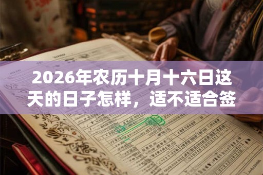 2026年农历十月十六日这天的日子怎样，适不适合签约？