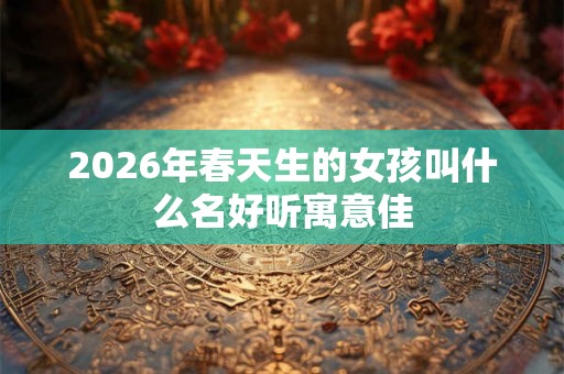 2026年春天生的女孩叫什么名好听寓意佳 2026年春天生的女孩叫什么名好听寓意佳