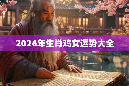 2026年生肖鸡女运势大全 2026年生肖鸡女运势大全