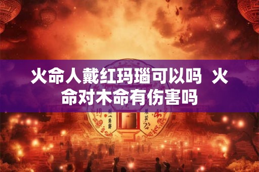 火命人戴红玛瑙可以吗  火命对木命有伤害吗