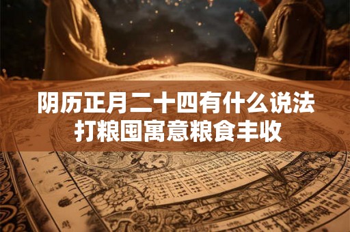 阴历正月二十四有什么说法 打粮囤寓意粮食丰收 阴历正月二十四有什么说法 打粮囤寓意粮食丰收
