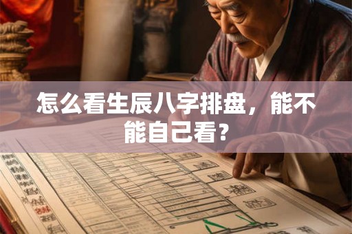 怎么看生辰八字排盘，能不能自己看？