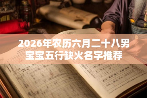 2026年农历六月二十八男宝宝五行缺火名字推荐