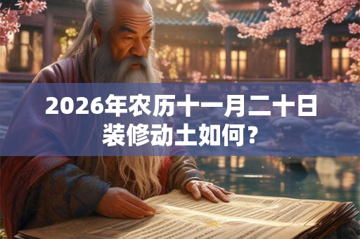 2026年农历十一月二十日装修动土如何? 2026年农历十一月二十日装修动土如何?