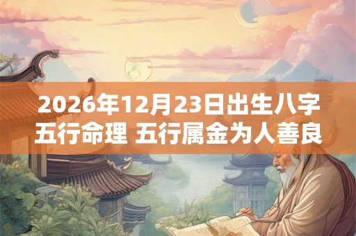 2026年12月23日出生八字五行命理 五行属金为人善良