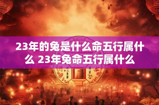 23年的兔是什么命五行属什么 23年兔命五行属什么
