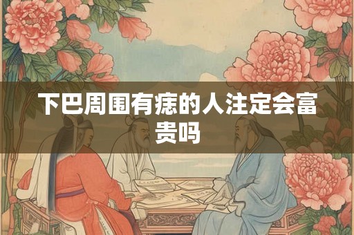 下巴周围有痣的人注定会富贵吗