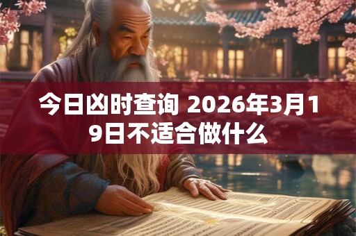 今日凶时查询 2026年3月19日不适合做什么