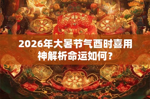 2026年大暑节气酉时喜用神解析命运如何？