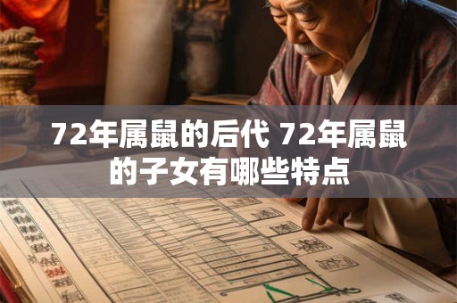 72年属鼠的后代 72年属鼠的子女有哪些特点