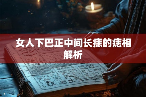 女人下巴正中间长痣的痣相解析