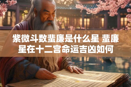 紫微斗数蜚廉是什么星 蜚廉星在十二宫命运吉凶如何